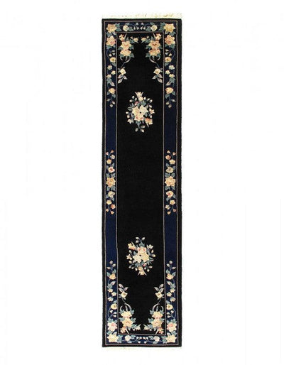 Canvello Fine Hand Knotted Chinese Runner - 2'6" X 12'