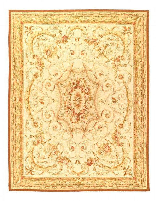 Canvello Fine Hand Knotted Flat weave Aubusson rug - 7'7'' X 10'1'' - Canvello
