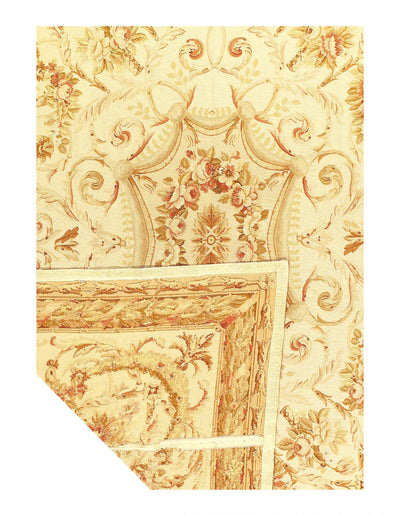 Canvello Fine Hand Knotted Flat weave Aubusson rug - 7'7'' X 10'1'' - Canvello