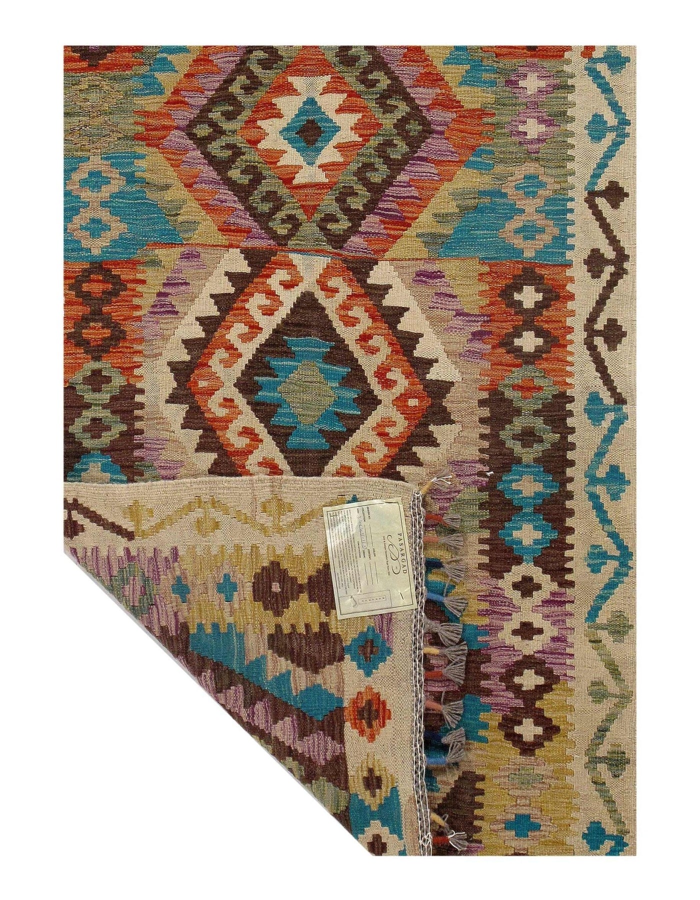 Canvello Fine Hand Knotted Flat Weave Kilim - 3'4'' X 4'11'' - Canvello