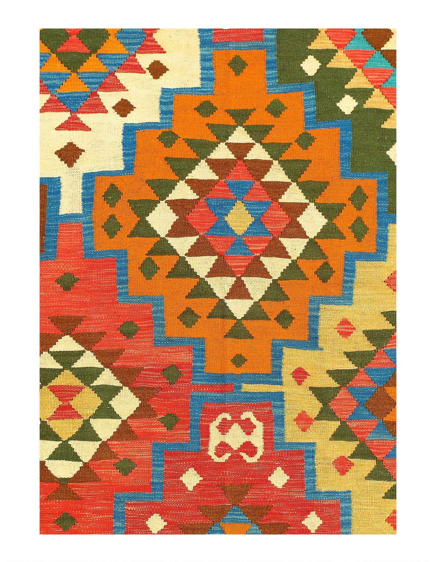 Canvello Fine Hand Knotted Flat weave kilim - 4'9'' X 6'6''