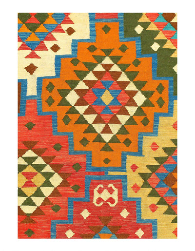 Canvello Fine Hand Knotted Flat weave kilim - 4'9'' X 6'6'' - Canvello