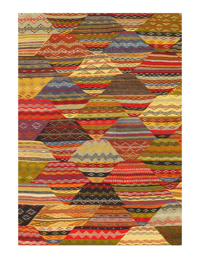 Fine Hand Knotted Flat Weave Moroccan 4'11'' X 7'9''