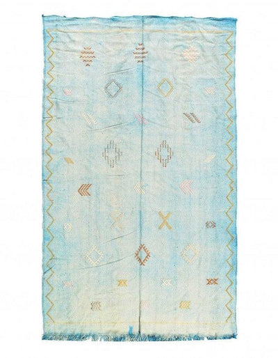 Fine Hand Knotted Flat Weave Moroccan 4'3'' X 7'7''