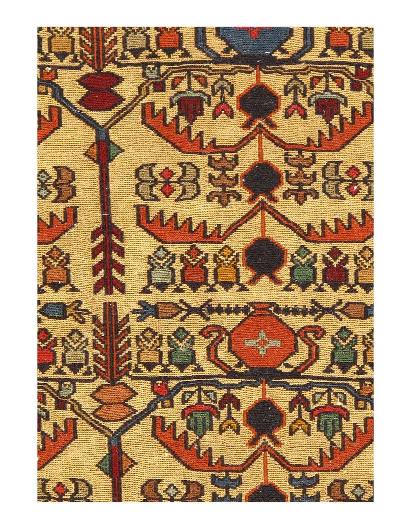 Canvello Fine Hand Knotted Flat weave Vintage sumak Rug - 2'7'' X 4' - Canvello