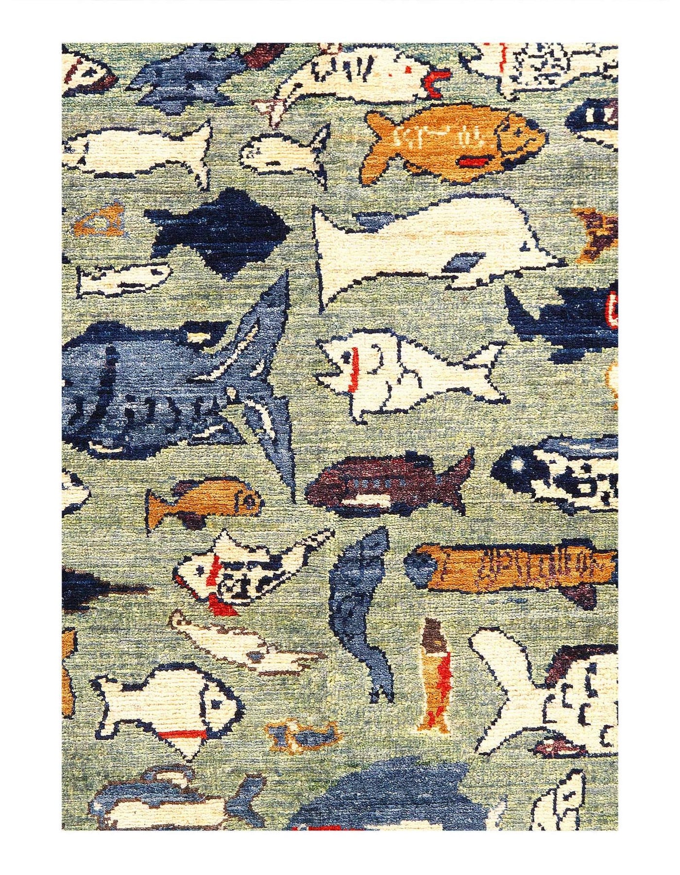 Canvello Fine hand Knotted Gabbeh Fish Design - 3' x 5' - Canvello