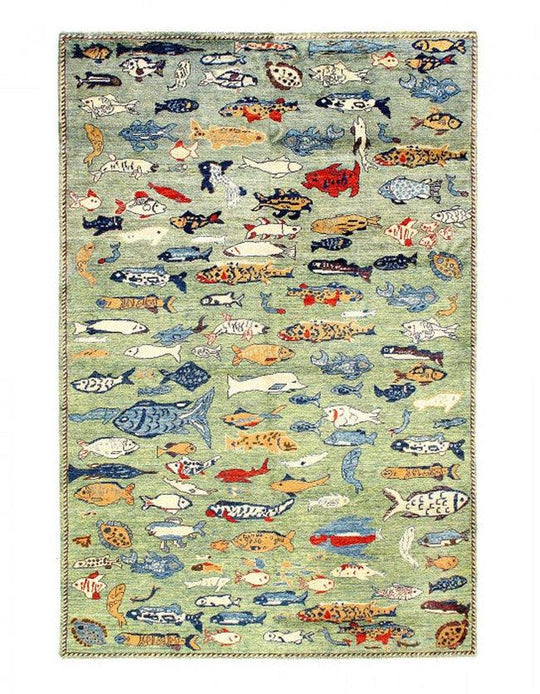 Alfombra de lana kazaka caucásica antigua del siglo XVIII para sala de estar - 3'7'' X 7'5''