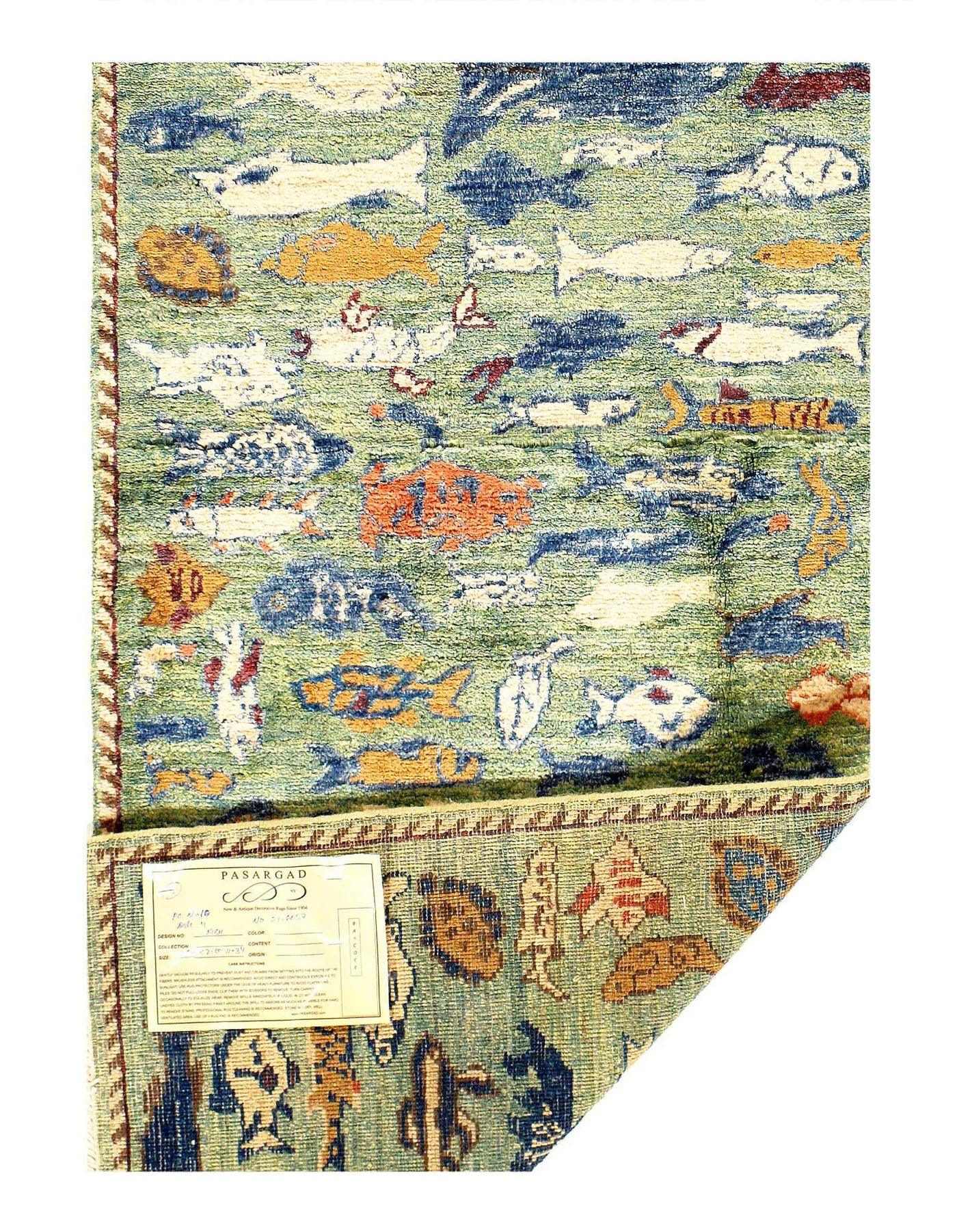 Canvello Fine hand Knotted Gabbeh Fish design Runner - 2' X 6' - Canvello