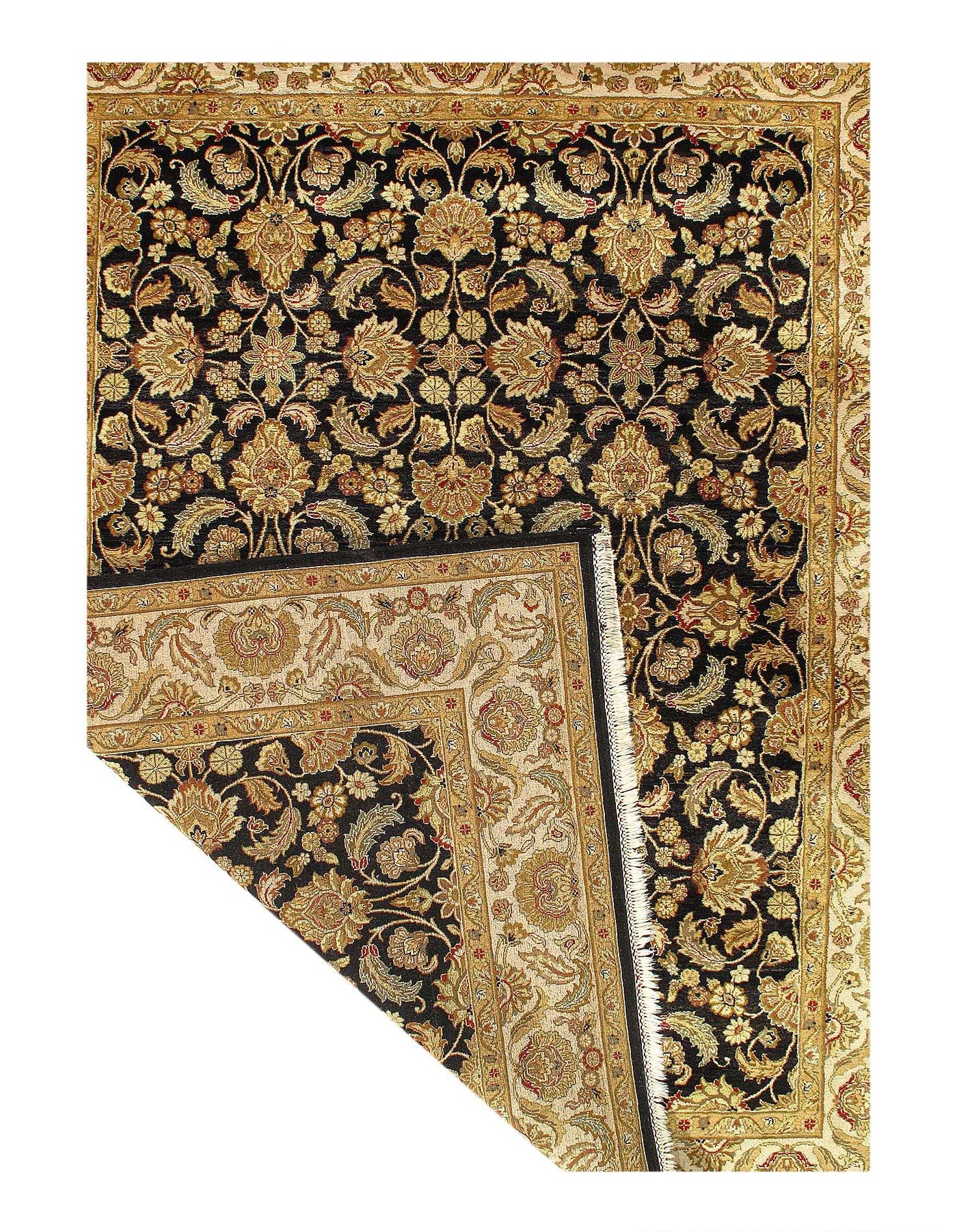 Canvello Fine Hand Knotted Indian Agra Rug - 8'1'' X 10'3''
