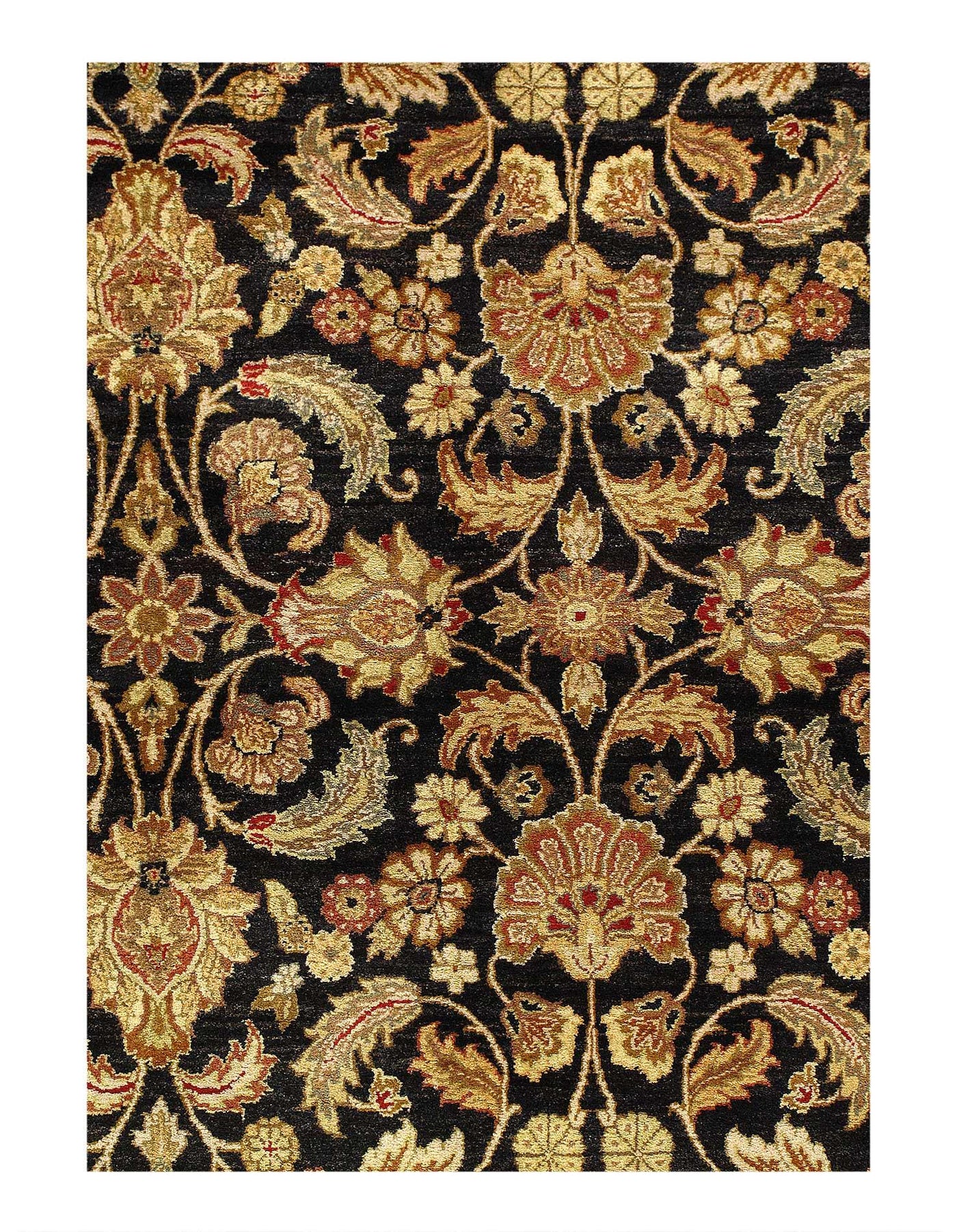 Canvello Fine Hand Knotted Indian Agra Rug - 8'1'' X 10'3'' - Canvello