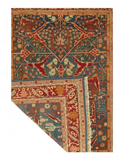 Canvello Fine Hand Knotted Indian Agra rug - 8'1'' X 10'4'' - Canvello