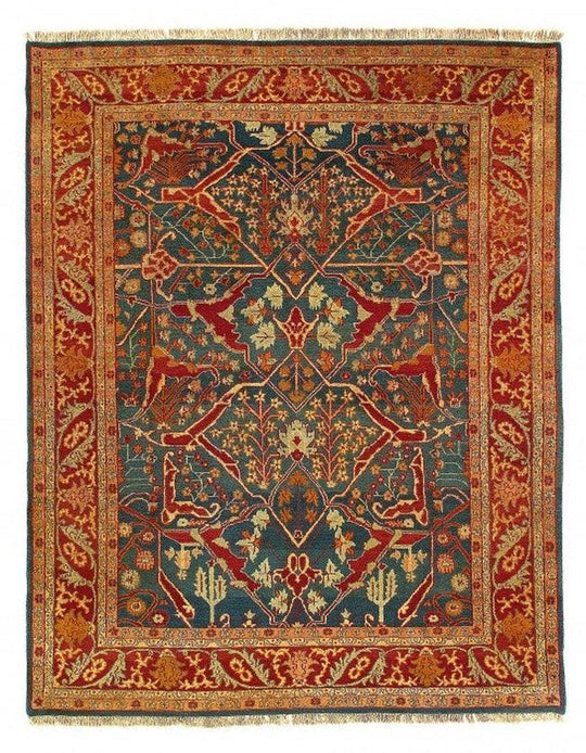 Canvello Fine Hand Knotted Indian Agra rug - 8'1'' X 10'4''