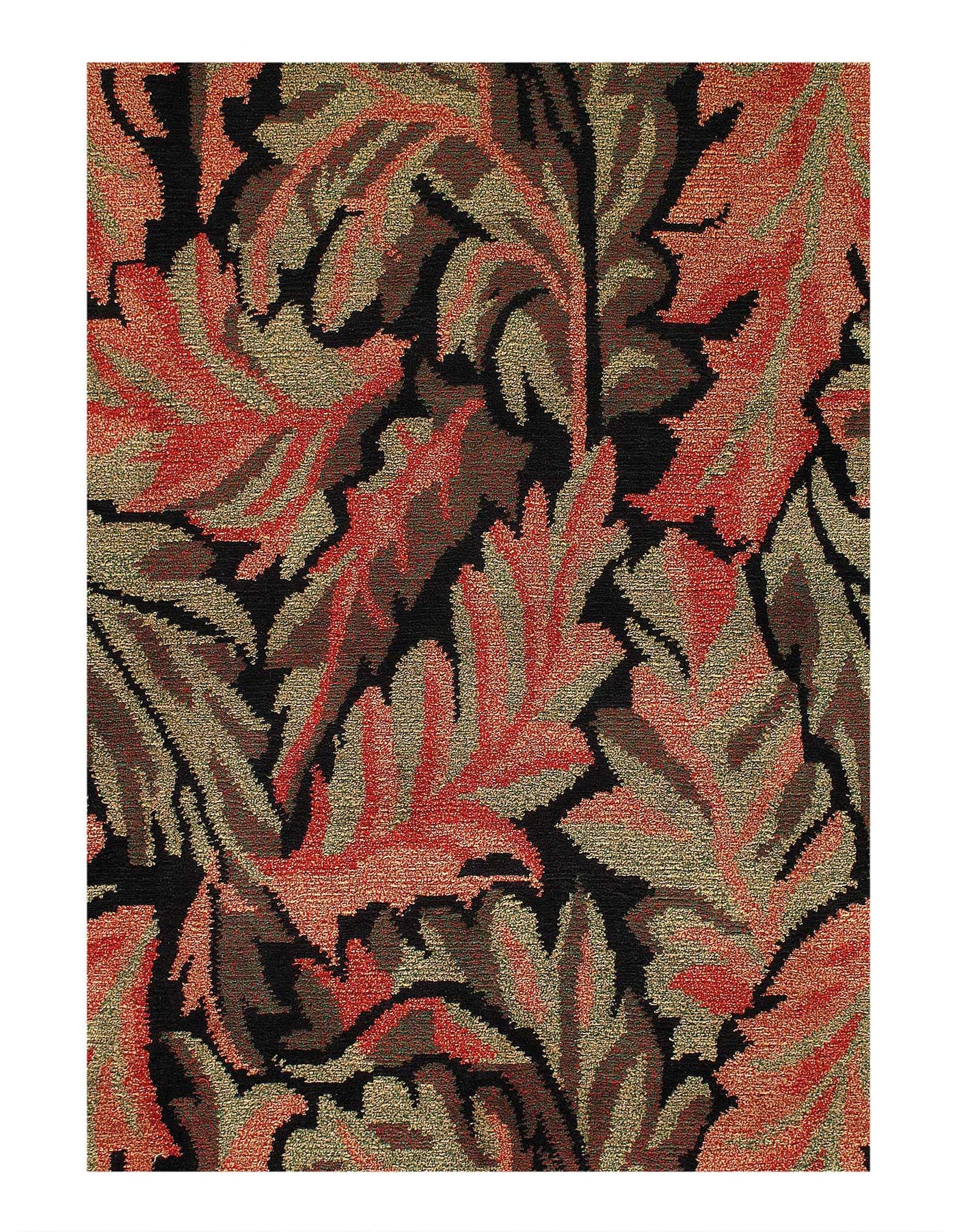 Canvello Fine Hand Knotted Indian Agra rug - 8'2'' X 9'9'' - Canvello