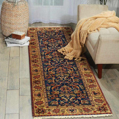 Canvello Fine Hand Knotted Indian Agra Runner 3' X 9'1'' - Canvello