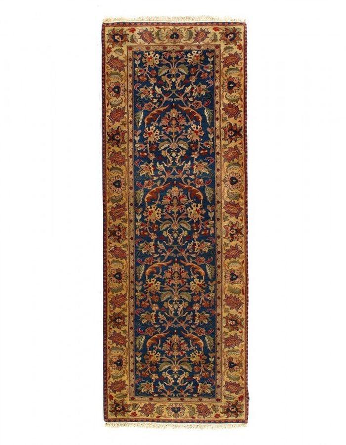 Canvello Fine Hand Knotted Indian Agra Runner 3' X 9'1'' - Canvello