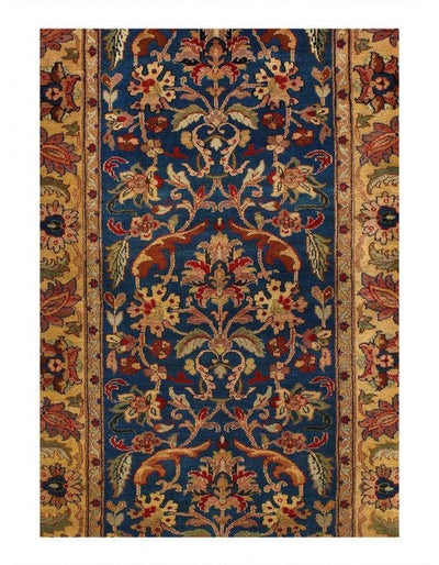 Canvello Fine Hand Knotted Indian Agra Runner 3' X 9'1'' - Canvello