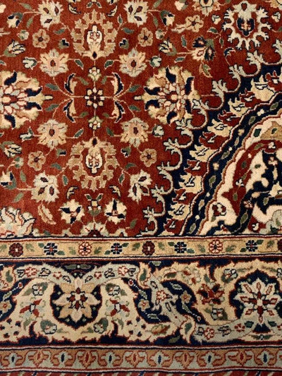 Canvello Fine Hand Knotted Indian Agra runner 6'1''X 18' - Canvello