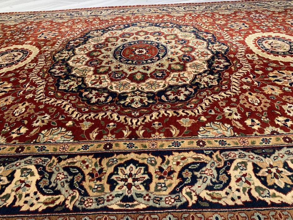 Canvello Fine Hand Knotted Indian Agra runner 6'1''X 18' - Canvello