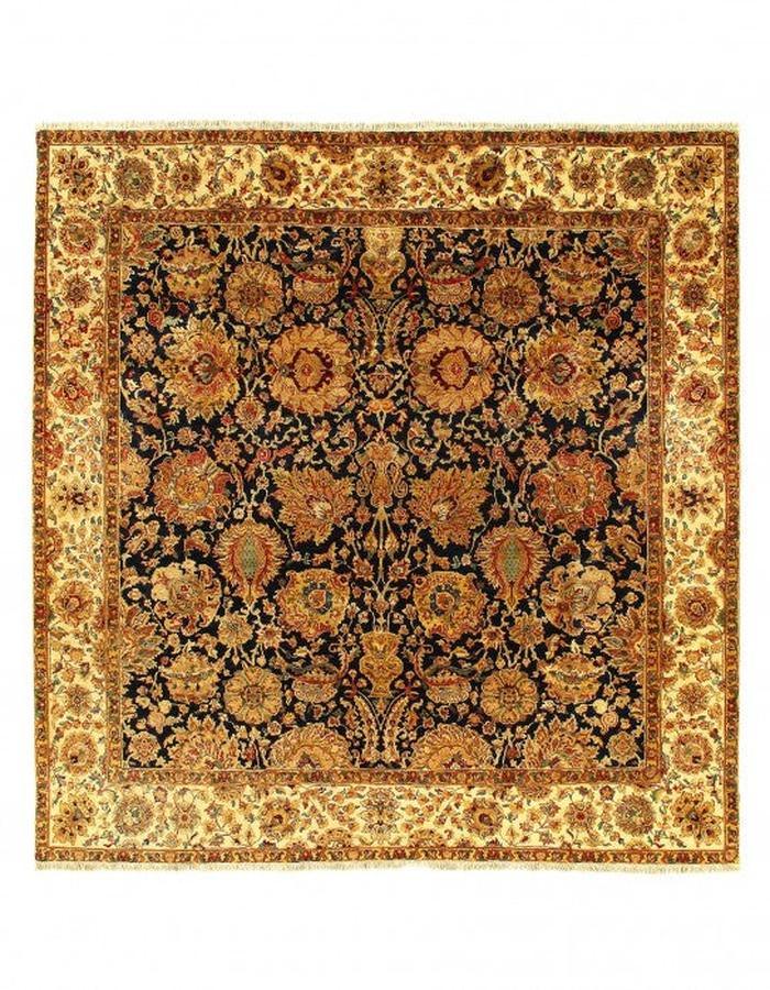 Canvello Fine Hand Knotted Indian Agra square 8' X 8' - Canvello