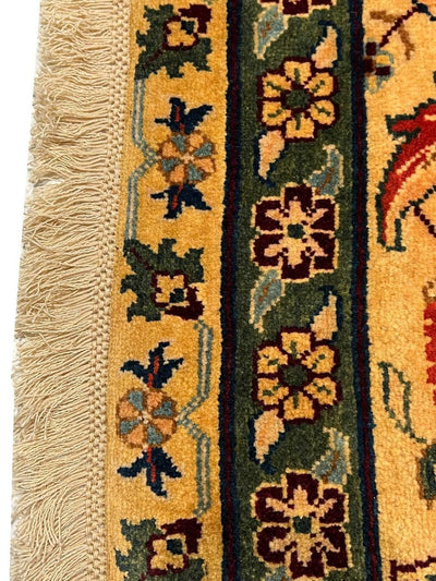 Canvello Fine Hand Knotted Indian Agra square Rug - 10' X 14' - Canvello