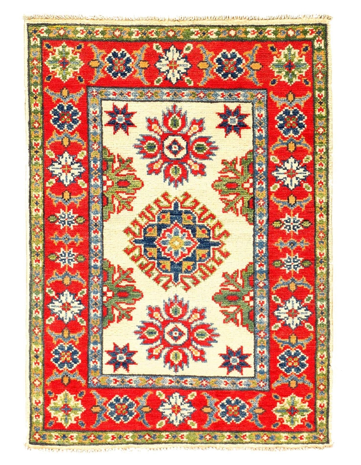 Canvello Fine Hand Knotted Kazak Area Rug - 2' X 3' - Canvello