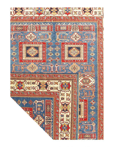 Canvello Fine Hand Knotted Kazak Area Rug - 8' X 10' - Canvello