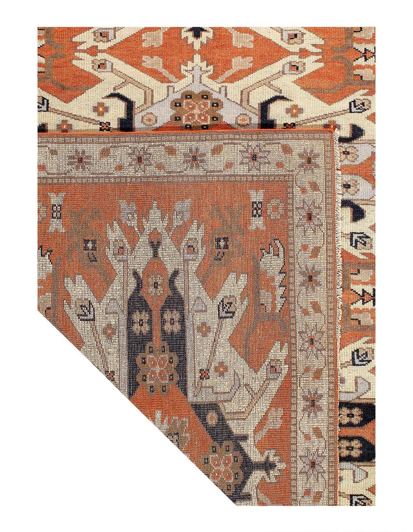 Canvello Fine Hand Knotted Kazak Design Rug - 7'11'' X 10'1'' - Canvello