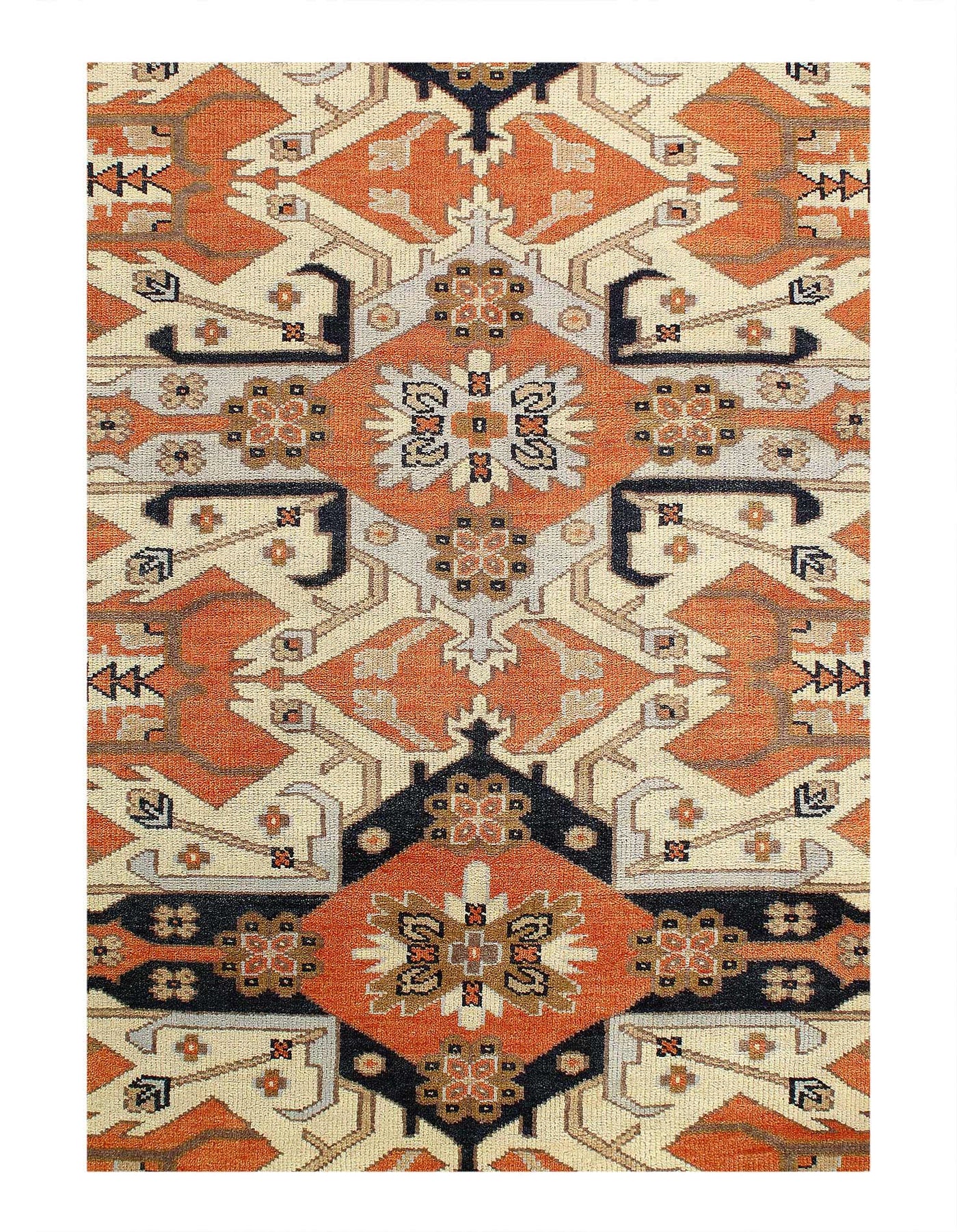 Canvello Fine Hand Knotted Kazak Design Rug - 7'11'' X 10'1'' - Canvello