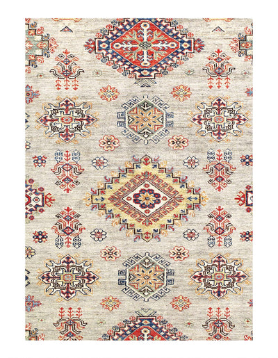 Canvello Fine Hand Knotted Kazak design Rug - 8'4'' X 9'8'' - Canvello