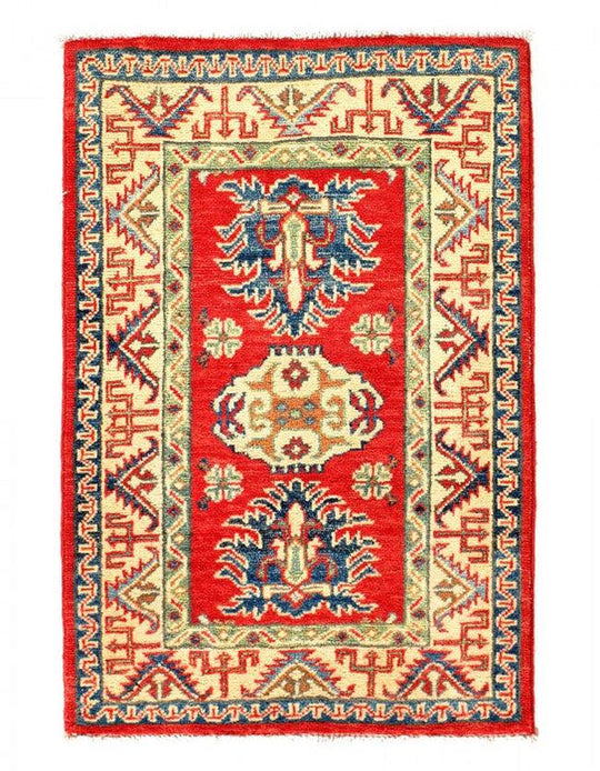 Canvello Fine Hand Knotted Kazak Rug - 2' X 3'