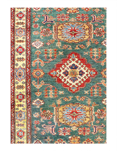 Canvello Fine Hand Knotted Kazak Rug - 3'5'' X 5' - Canvello