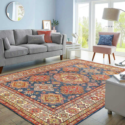 Canvello Fine Hand Knotted Kazak Rug - 5'9'' X 7'9'' - Canvello