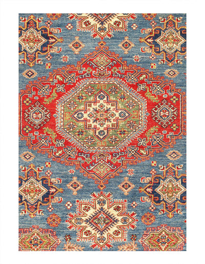 Canvello Fine Hand Knotted Kazak Rug - 5'9'' X 8' - Canvello