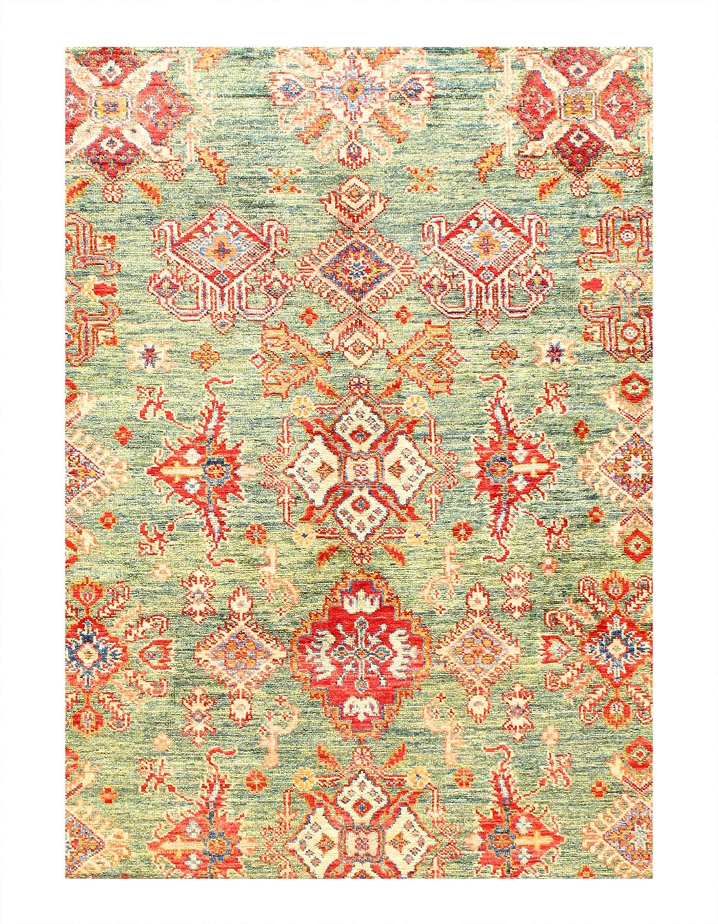 Canvello Fine Hand Knotted Kazak Rug - 5'9'' X 8'7'' - Canvello