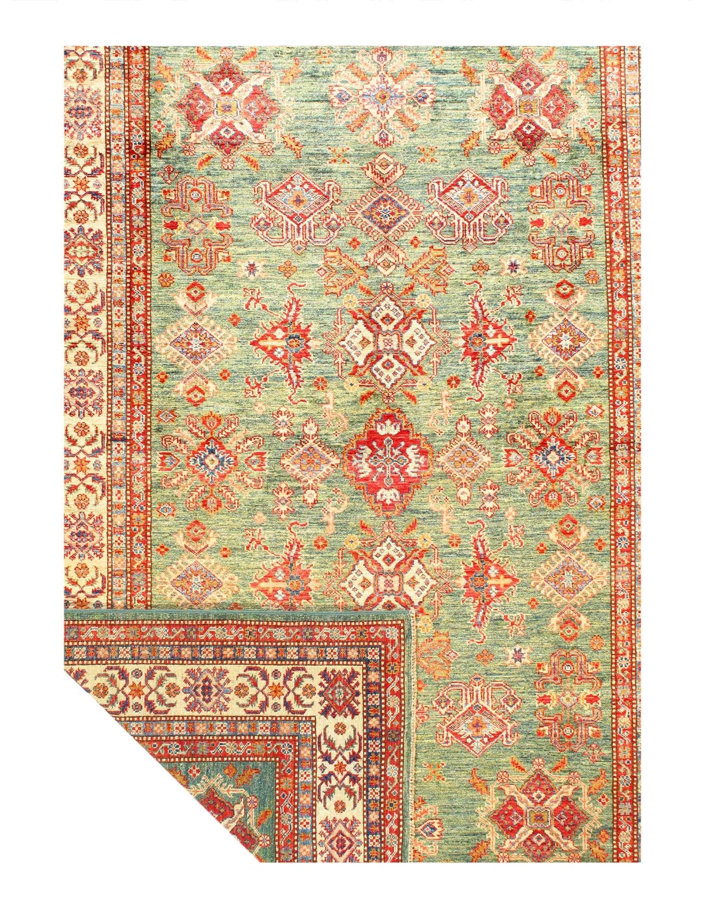 Canvello Fine Hand Knotted Kazak Rug - 5'9'' X 8'7'' - Canvello