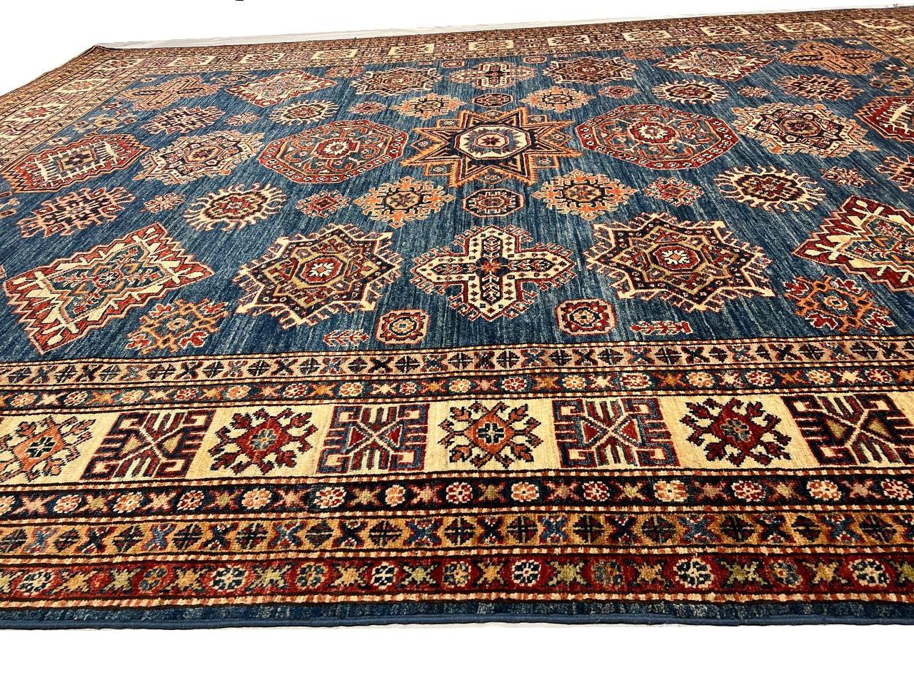 Canvello Fine Hand Knotted Kazak Rug - 8' X 10'2'' - Canvello