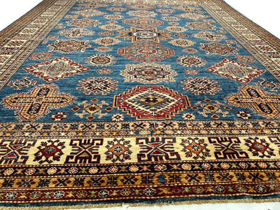 Canvello Fine Hand Knotted Kazak Rug - 8' X 10'2'' - Canvello