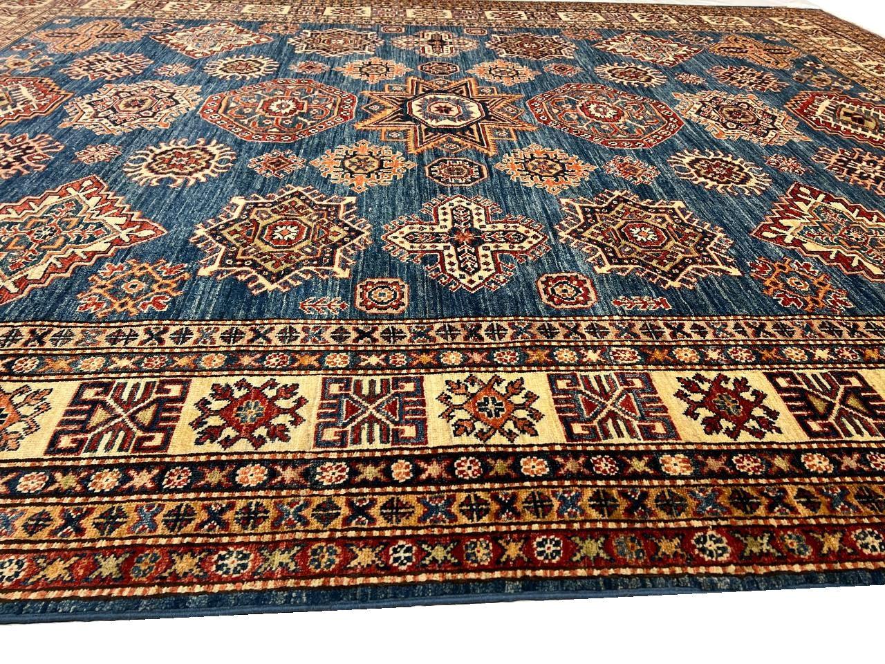 Canvello Fine Hand Knotted Kazak Rug - 8' X 10'2'' - Canvello