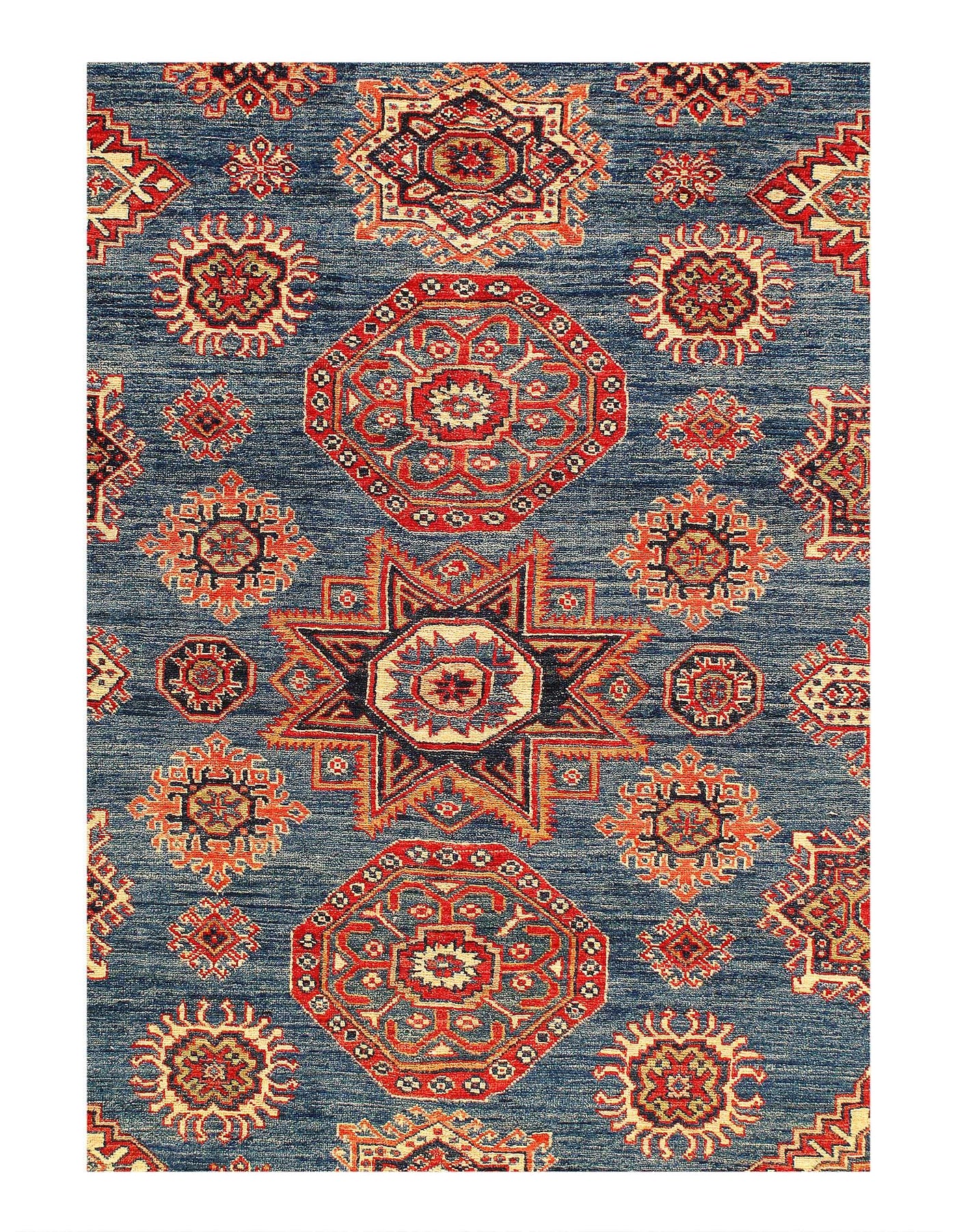 Canvello Fine Hand Knotted Kazak Rug - 8' X 10'2'' - Canvello