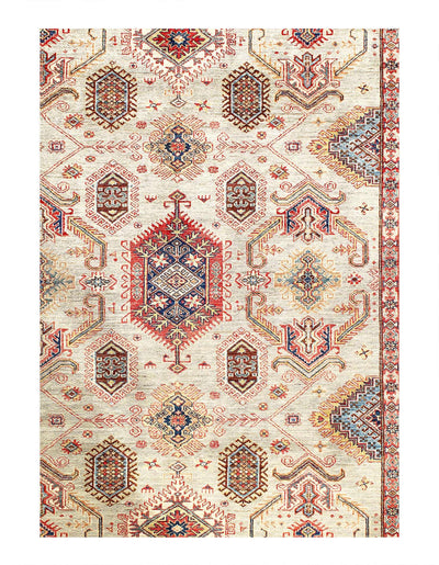 Canvello Fine Hand Knotted Kazak Rug - 8' X 9'7'' - Canvello