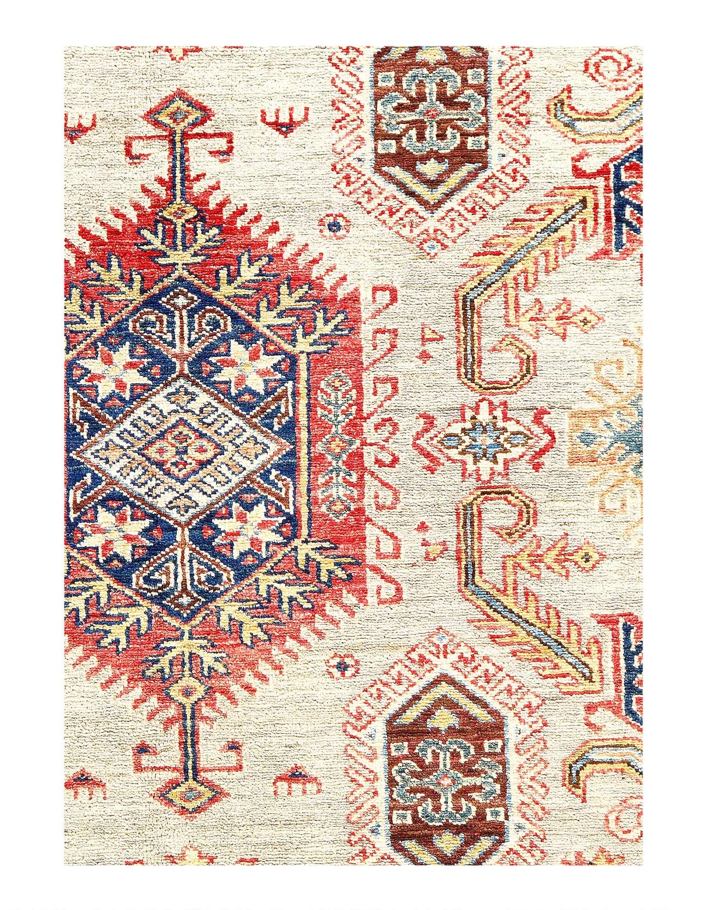 Canvello Fine Hand Knotted Kazak Rug - 8' X 9'7'' - Canvello