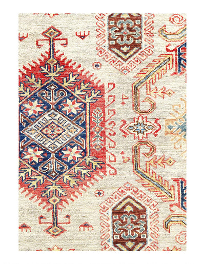 Canvello Fine Hand Knotted Kazak Rug - 8' X 9'7'' - Canvello