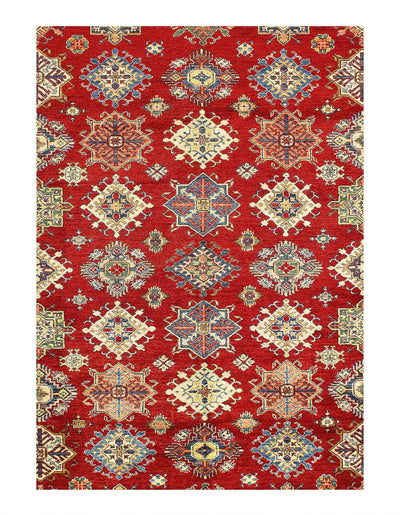 Canvello Fine Hand Knotted Kazak Rug - 9' X 12'1'' - Canvello