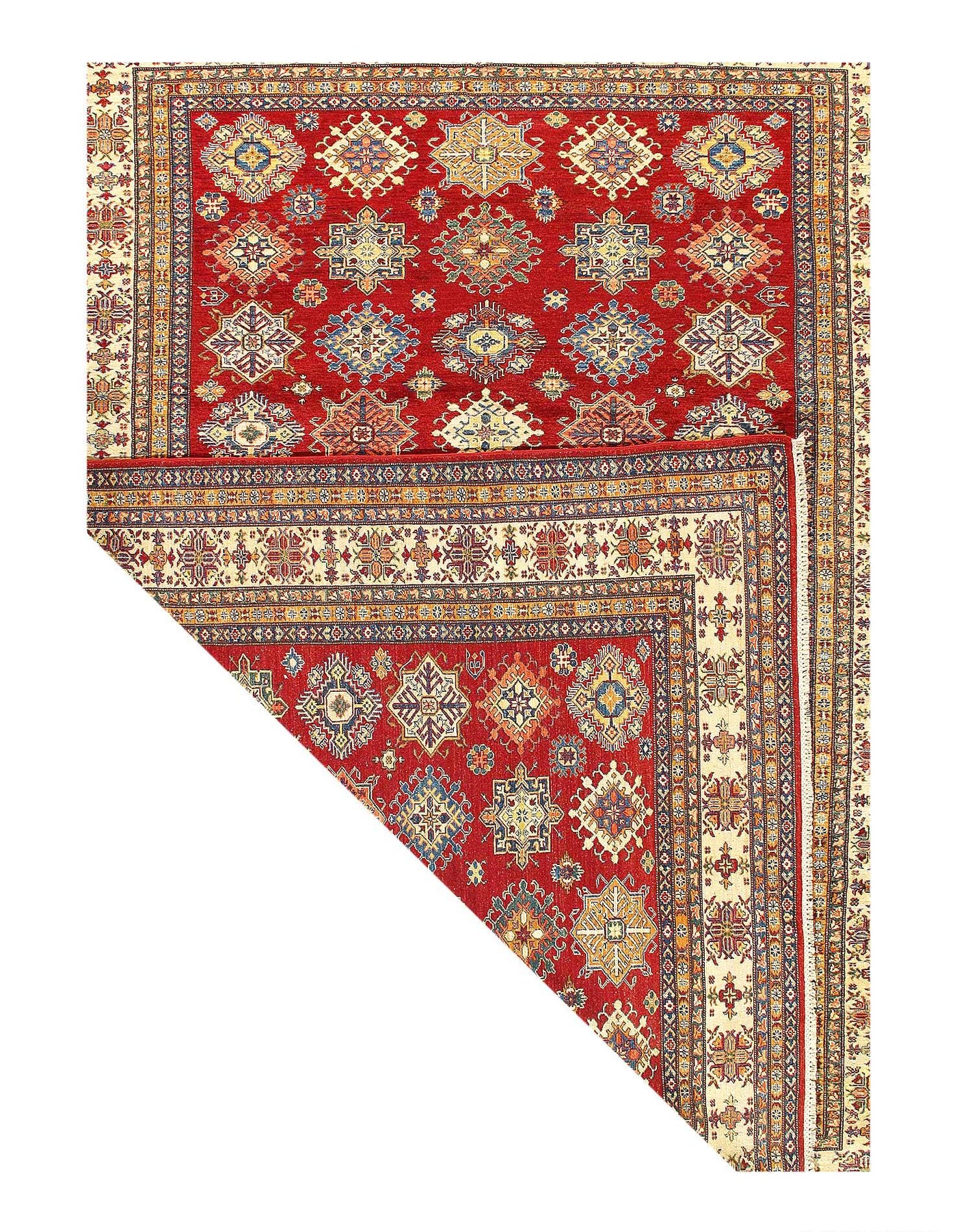 Canvello Fine Hand Knotted Kazak Rug - 9' X 12'1'' - Canvello