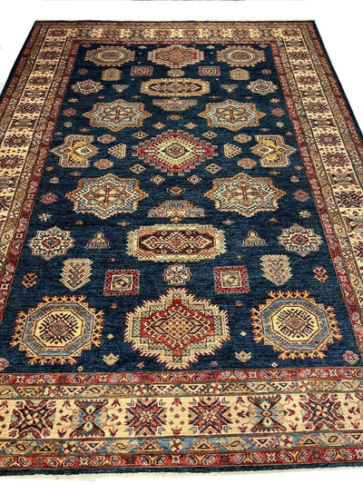 Canvello Fine Hand Knotted Kazak Rug - 9' X 12'3'' - Canvello