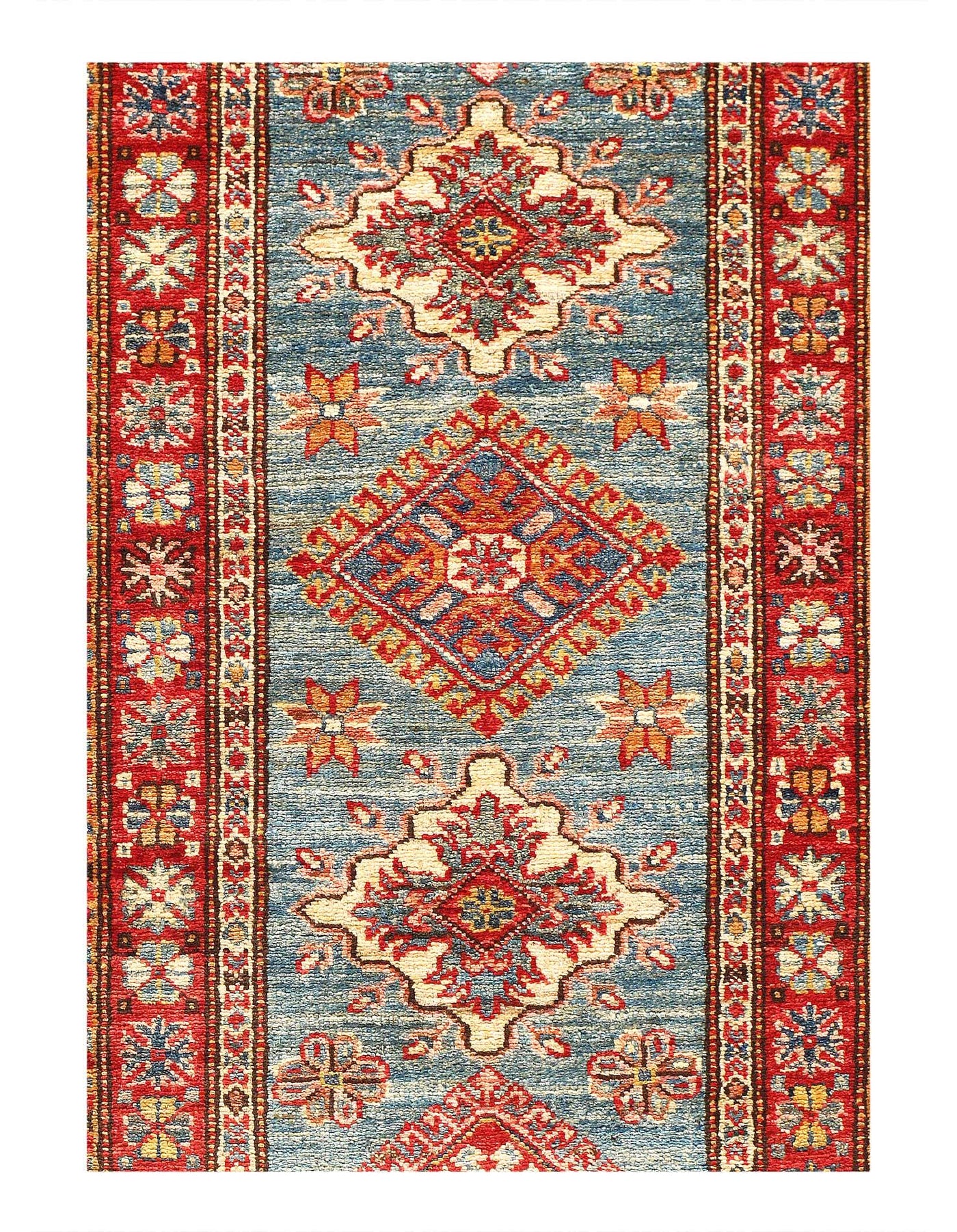 Canvello Fine Hand Knotted Kazak Runner - 2' X 6'2'' - Canvello