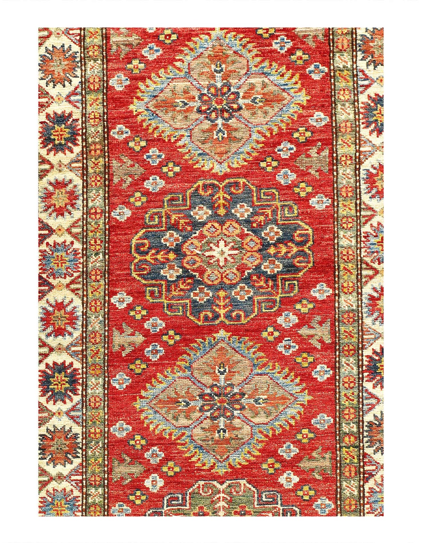 Canvello Fine Hand Knotted Kazak Runner - 2'5''X 7'3'' - Canvello