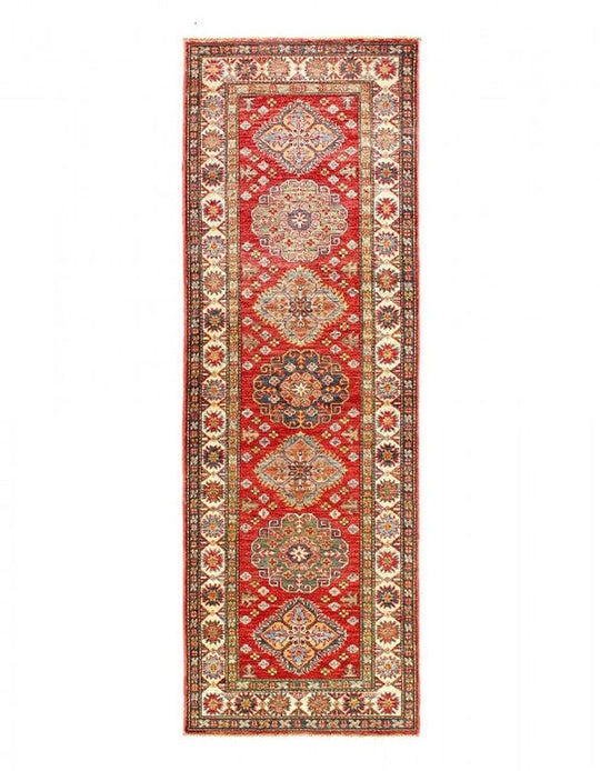 18 世紀古董高加索哈薩克羊毛客廳地毯 - 3'7'' X 7'5''