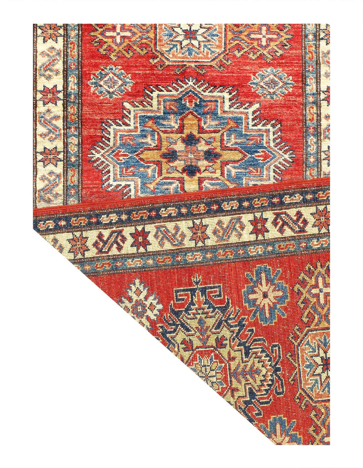 Canvello Fine Hand Knotted Kazak Runner - 2'6''X 6'5'' - Canvello