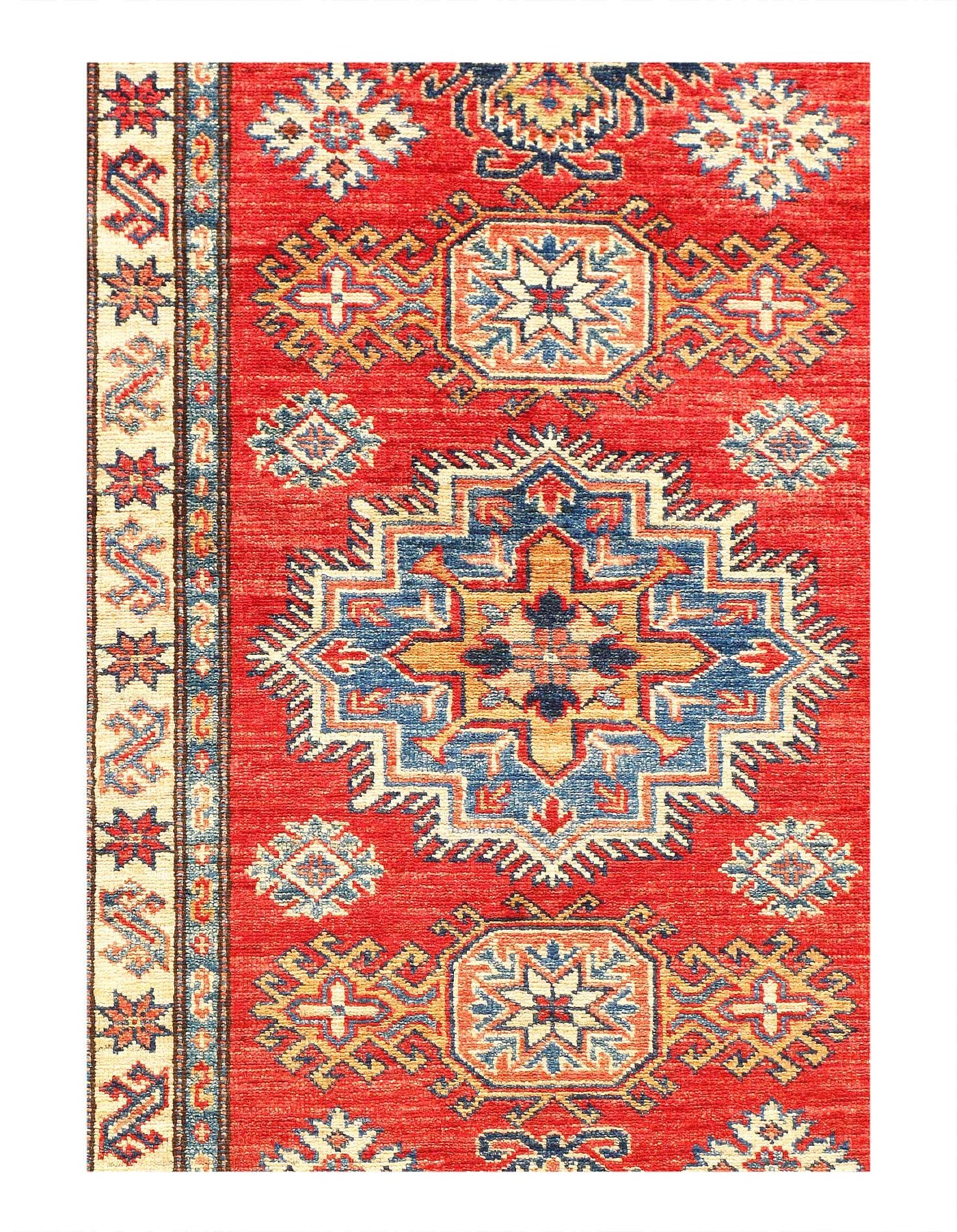 Canvello Fine Hand Knotted Kazak Runner - 2'6''X 6'5'' - Canvello